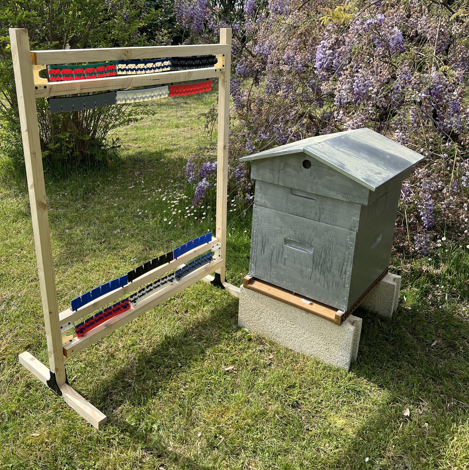 vue harpe anti frelon mlticolore