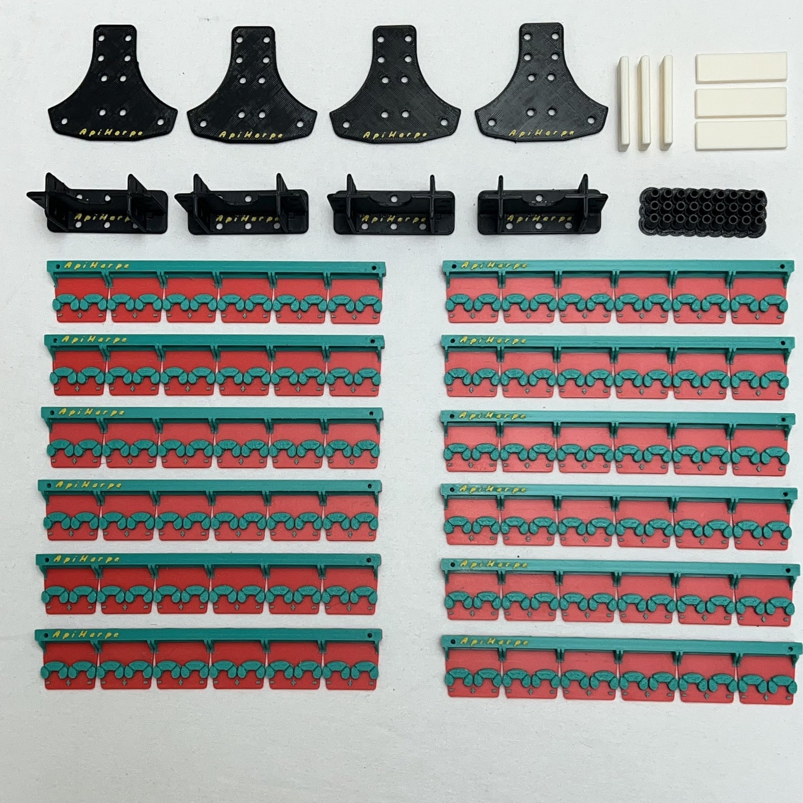 kit harpe électrique anti-frelons  asiatiques 12 modules rouge et vert